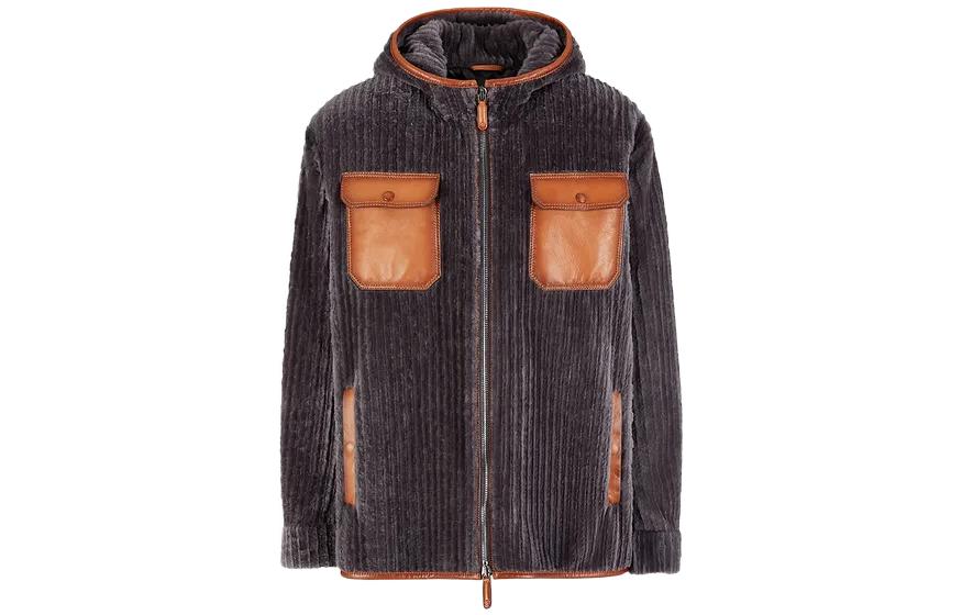 Emporio Armani Grey Dual-Pocket Zipper Hoodie Jacket D4SC01-DSP01-1622
