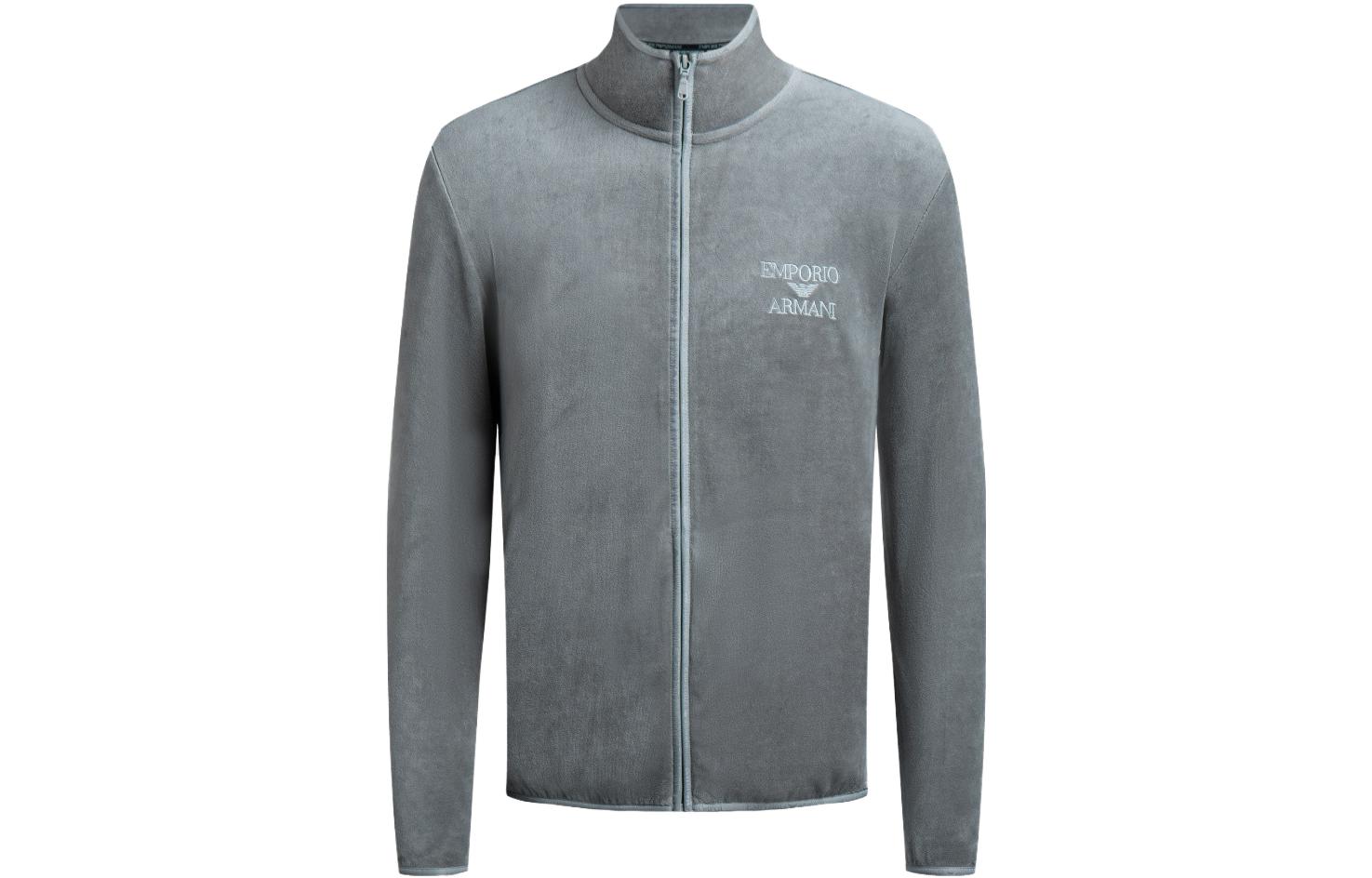 Emporio Armani Grey Embroidered Logo Long Sleeve Jacket 112001-3F589-05543