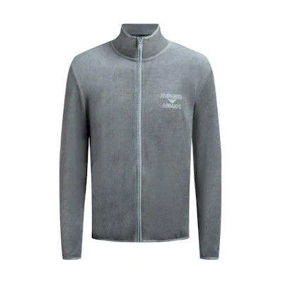 Emporio Armani Grey Embroidered Logo Long Sleeve Jacket 112001-3F589-05543