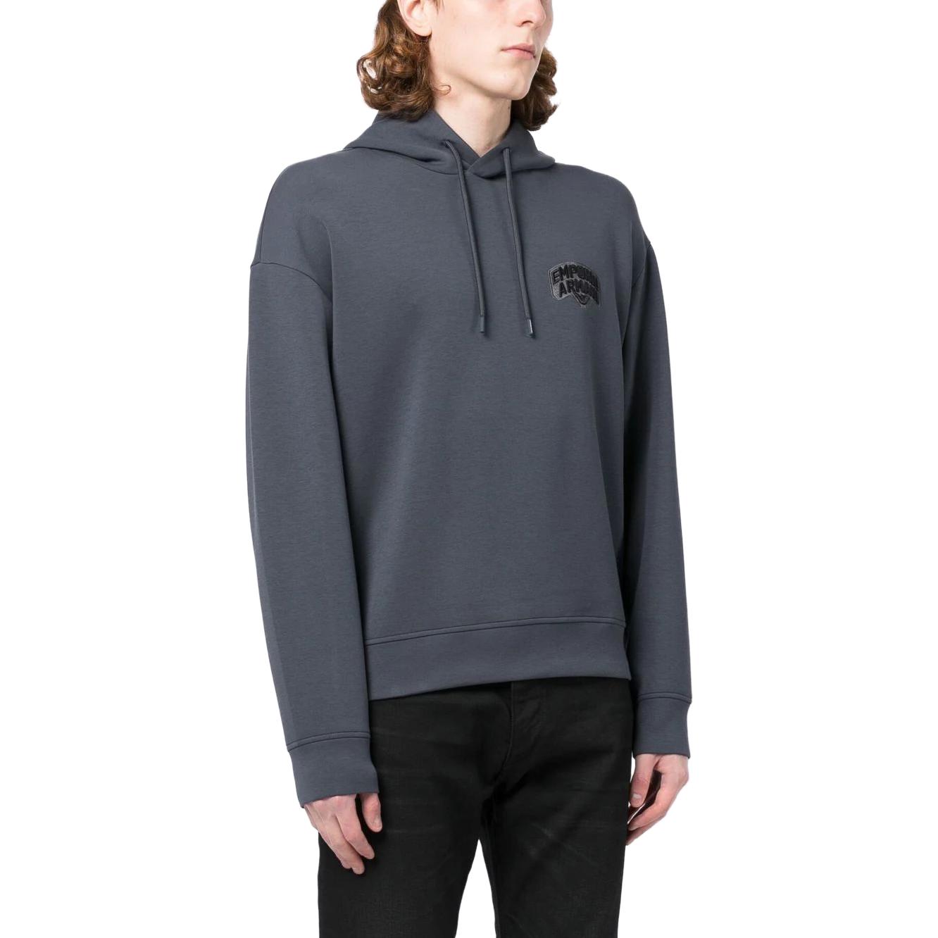 Emporio Armani Grey Hoodie with Embroidered Lettering 3R1MBG-1JHSZ-0931 圖 5