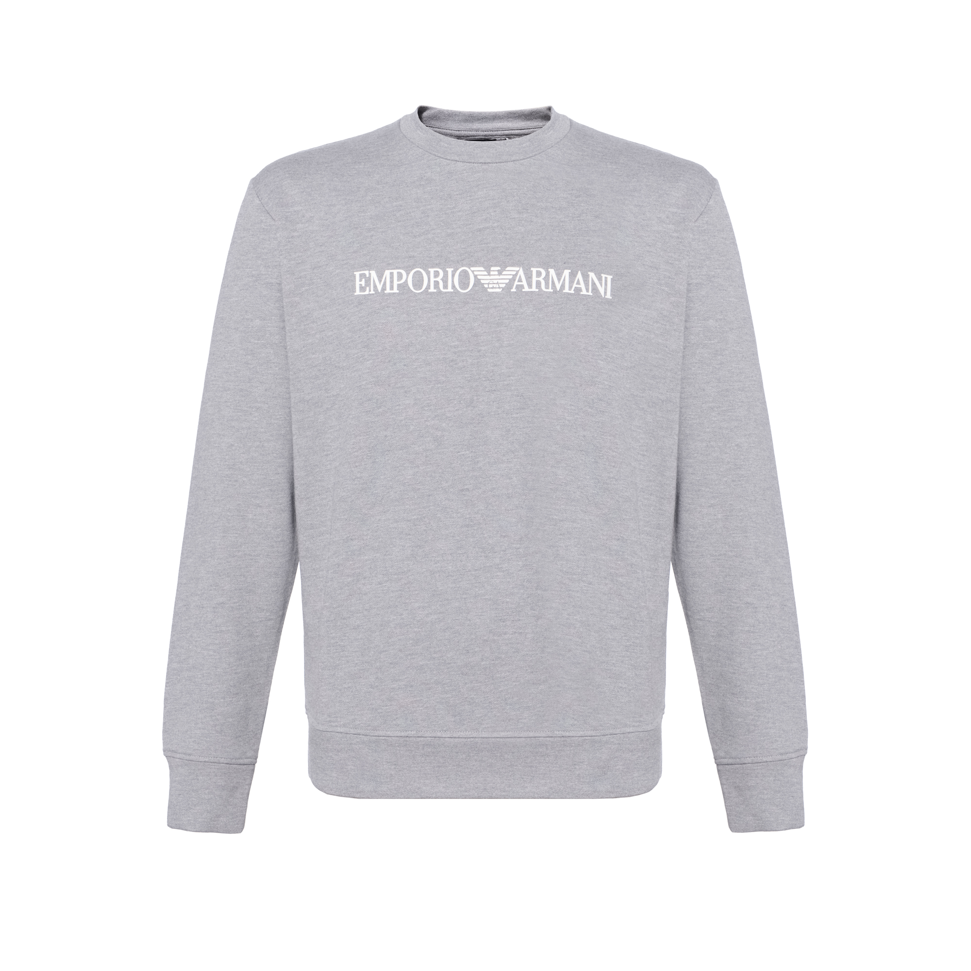 Emporio Armani Grey Letter Pattern Loose-Fit Crewneck Sweatshirt 8N1MR6-1JRIZ-F607