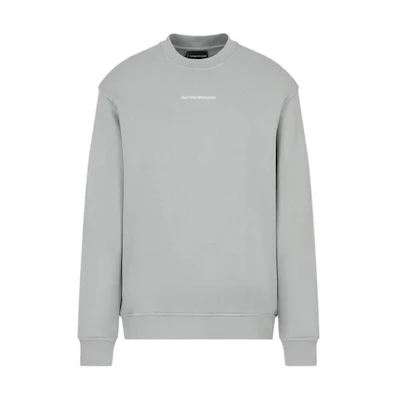 Emporio Armani Grey Letter Print Crewneck Sweatshirt 3D1MEC-1JODZ-10665