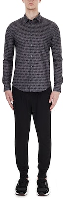Emporio Armani Kemeja Lengan Panjang Abu-Abu dengan Desain Fashion. 6H1C09-1NC2Z-F618 Lookbook Emporio Armani Kemeja Lengan Panjang Abu-Abu dengan Desain Fashion. 6H1C09-1NC2Z-F618