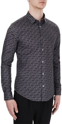 Emporio Armani Kemeja Lengan Panjang Abu-Abu dengan Desain Fashion. 6H1C09-1NC2Z-F618 Shop Emporio Armani Kemeja Lengan Panjang Abu-Abu dengan Desain Fashion. 6H1C09-1NC2Z-F618
