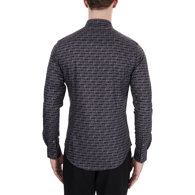 Purchase Emporio Armani Kemeja Lengan Panjang Abu-Abu dengan Desain Fashion. 6H1C09-1NC2Z-F618