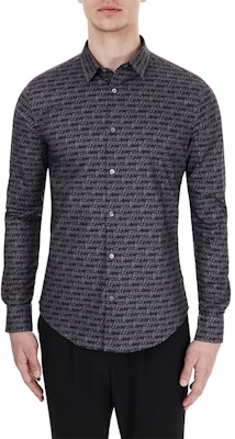 Emporio Armani Kemeja Lengan Panjang Abu-Abu dengan Desain Fashion. 6H1C09-1NC2Z-F618 Details for Emporio Armani Kemeja Lengan Panjang Abu-Abu dengan Desain Fashion. 6H1C09-1NC2Z-F618