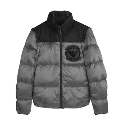 Emporio Armani Grey Puffer Jacket Winter Casual Slim-Fit 6G1BP8-1NINZ-0657