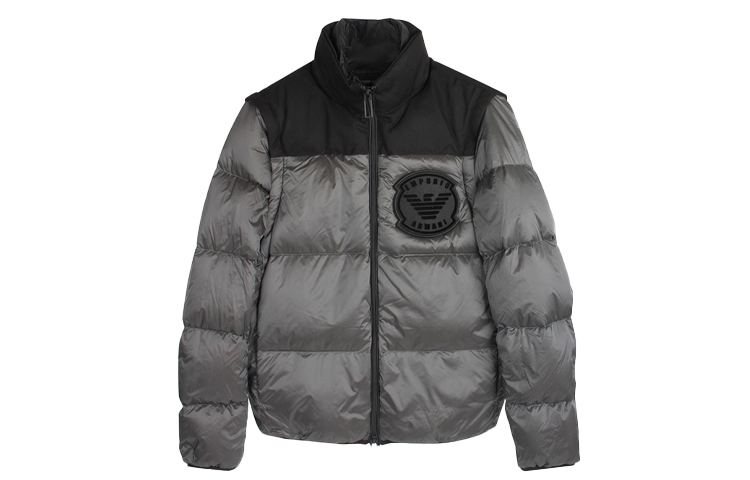 Order Emporio Armani Jaket Puff Kelabu Musim Sejuk Slim-Fit Santai 6G1BP8-1NINZ-0657