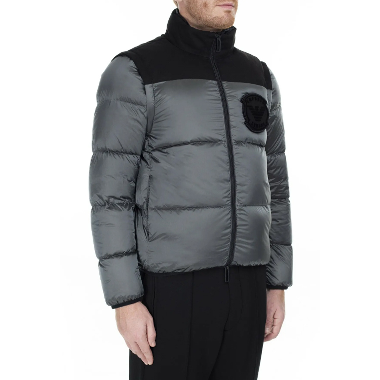 Details for Emporio Armani Jaket Puff Kelabu Musim Sejuk Slim-Fit Santai 6G1BP8-1NINZ-0657