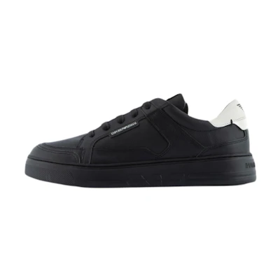 Emporio Armani Hammered Low Top 'Black Fashion'