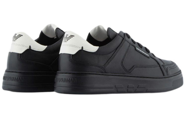 Shop Emporio Armani Hammered Low Top 'Fesyen Hitam' X4X568XN162K599