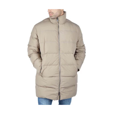 Emporio Armani High-Neck Khaki Zip-Up Long-Sleeve Jacket 8N1LA5-1NLRZ-0137