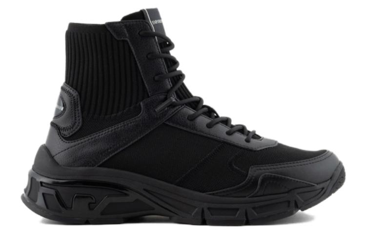 Order Emporio Armani High-Top 'Black Comfort' Hitam Nyaman X4Z124XN947A083