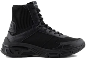 EMPORIO ARMANI阿瑪尼 織物 圓頭舒適 百搭潮流 高幫 生活休閒鞋 男款 黑色 Order EMPORIO ARMANI阿瑪尼 織物 圓頭舒適 百搭潮流 高幫 生活休閒鞋 男款 黑色