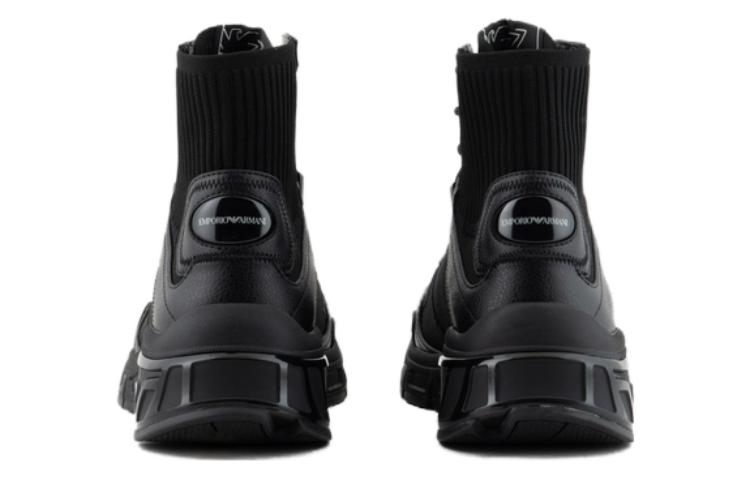 Shop Emporio Armani High-Top 'Black Comfort' Hitam Nyaman X4Z124XN947A083