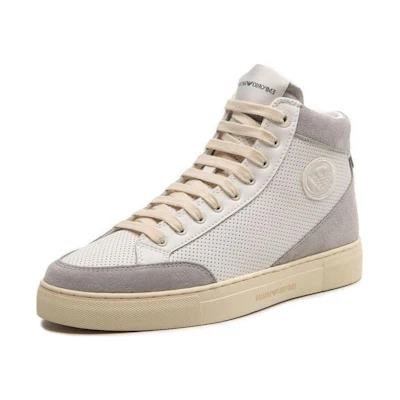 Emporio Armani High-Top Sneaker 'White Grey Eagle'