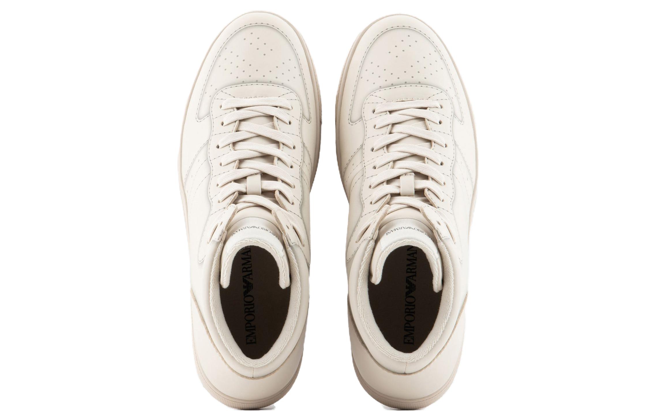 Emporio Armani High-Top Sneakers 'White' 圖 3