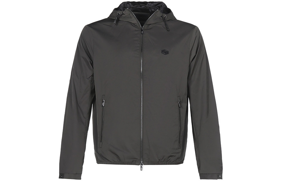 Emporio Armani Hooded Glossy Jacket Dark Green 8N1BQ0-1NZQZ-0558