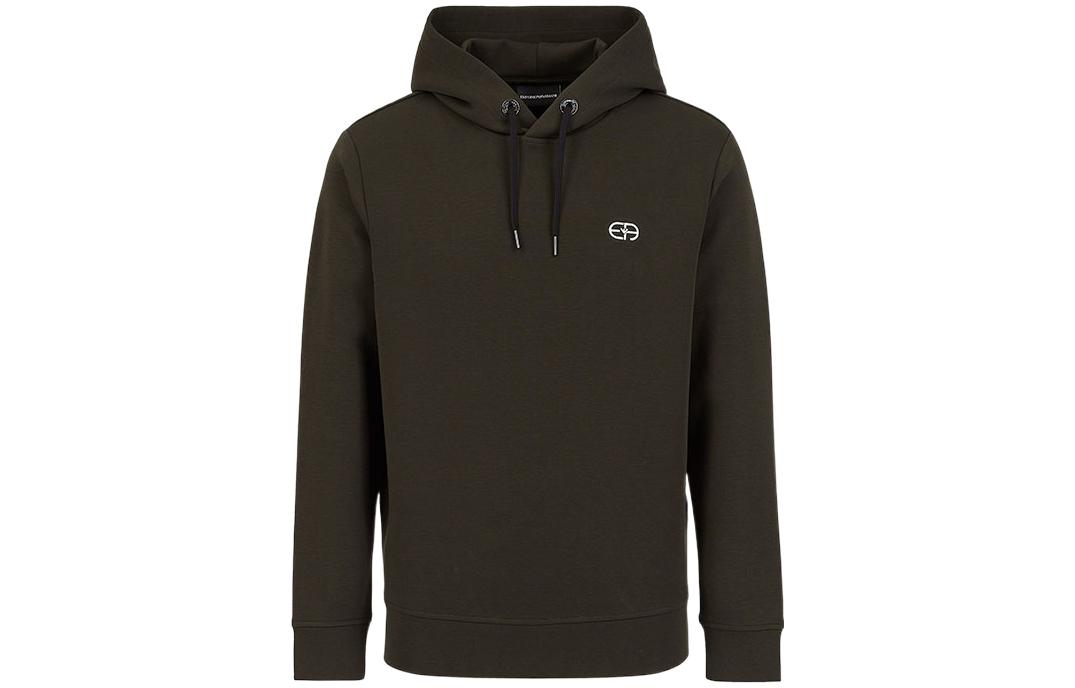 Emporio Armani Hoodie Military Green with Logo Embroidery 6K1M681-JHSZ1-0558