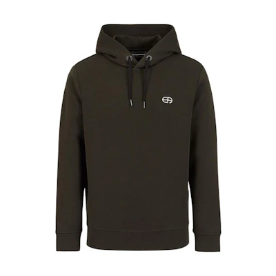 Emporio Armani Hoodie Military Green with Logo Embroidery 6K1M681-JHSZ1-0558
