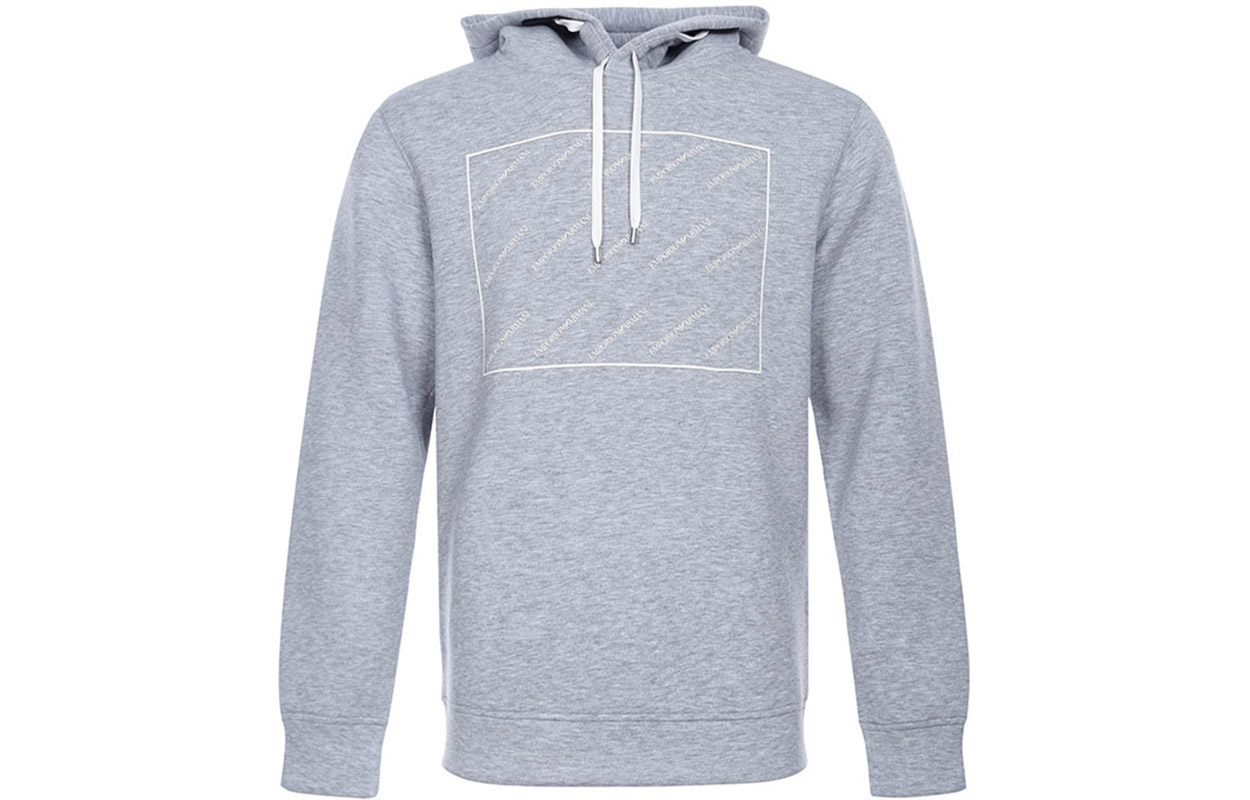 Emporio Armani Hoodie Sweatshirt in Heather Gray 6Z1MN8-1JTYZ-F633