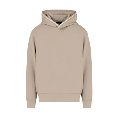 Emporio Armani Khaki Hoodie with Logo Trim FW24 6D1M99-1JRRZ-0144