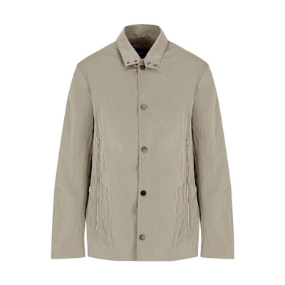 Emporio Armani Khaki Solid Single-Breasted Long-Sleeve Jacket 6R1GQ11-NZKZ1-0643