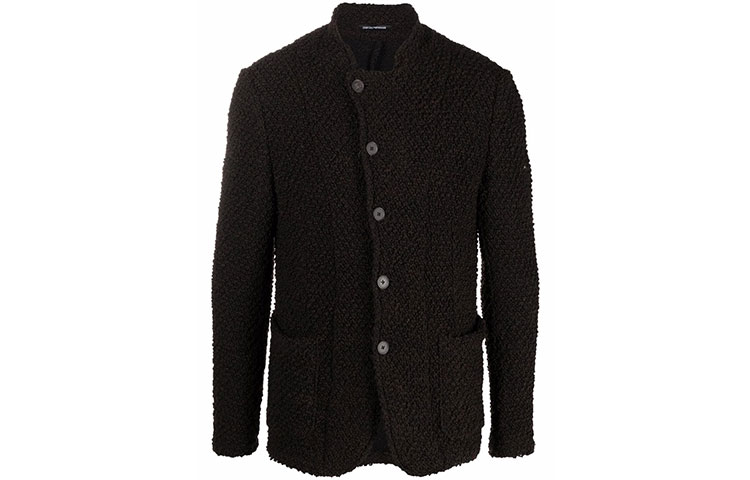 Emporio Armani Knit Blazer Brown Jacket B1G57-0B125-0478