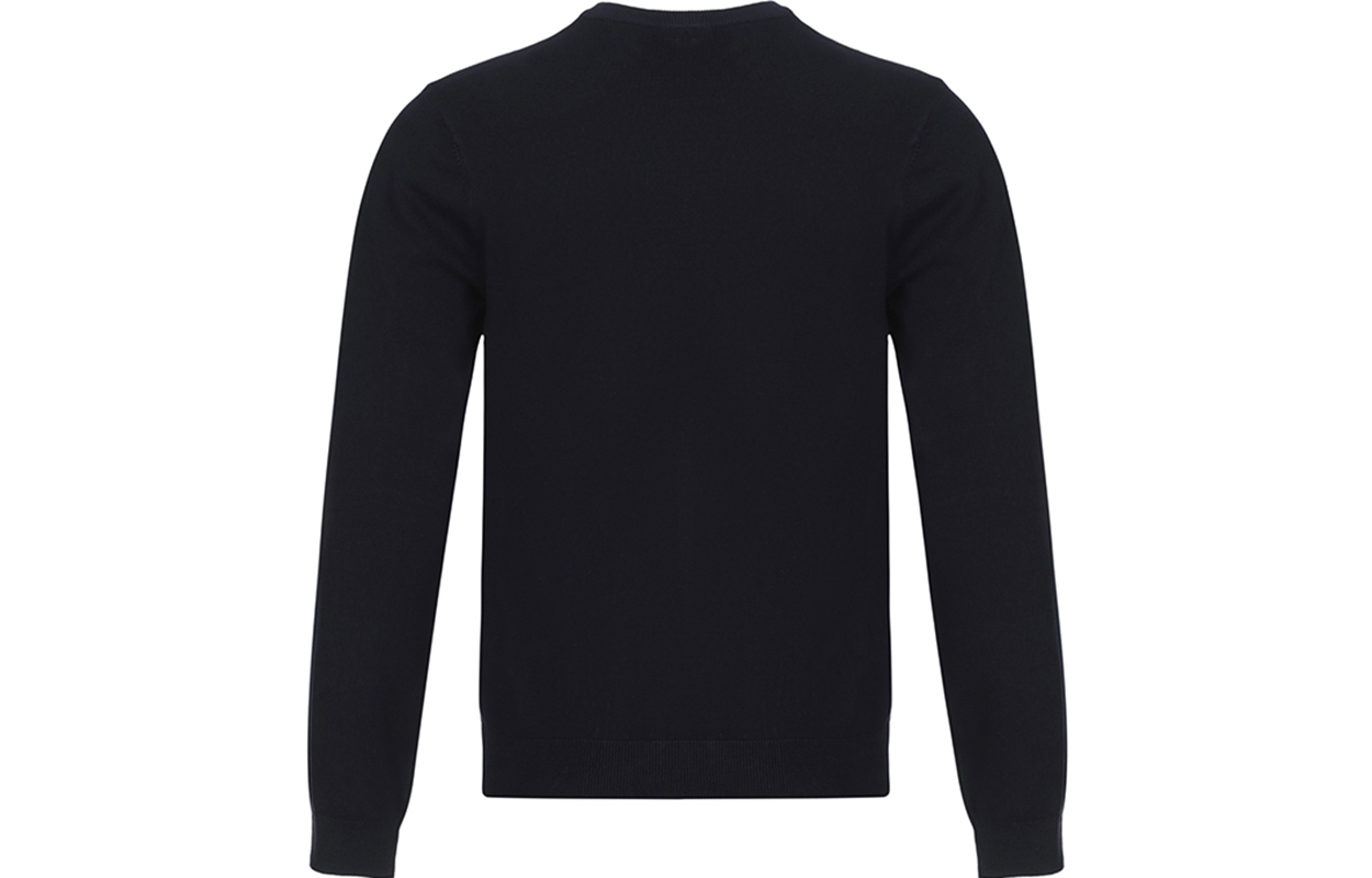 Lookbook EMPORIO ARMANI 藏青色针织毛衣带品牌标志 3Z1MYI-1MPQZ-0924