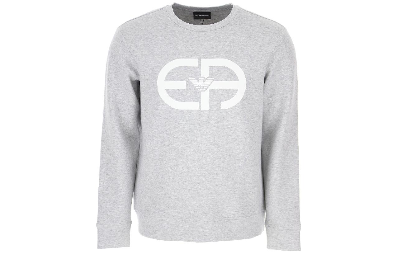 Emporio Armani Large Logo Crewneck Sweatshirt Light Gray 6K1M69-1JHSZ-0616