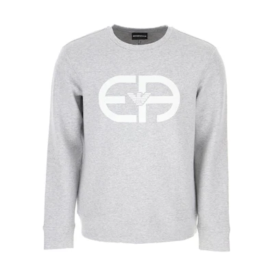 Emporio Armani Large Logo Crewneck Sweatshirt Light Gray 6K1M69-1JHSZ-0616