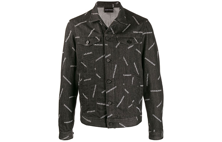 Emporio Armani Large Logo Denim Jacket Black 3H1B22-1D9VZ-F027