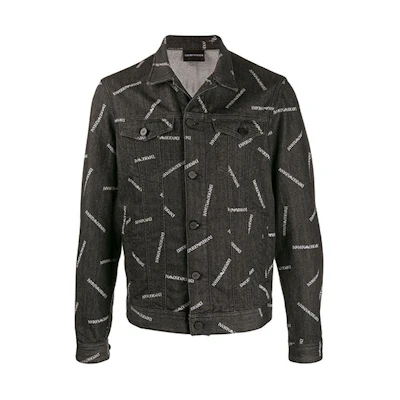 Emporio Armani Large Logo Denim Jacket Black 3H1B22-1D9VZ-F027