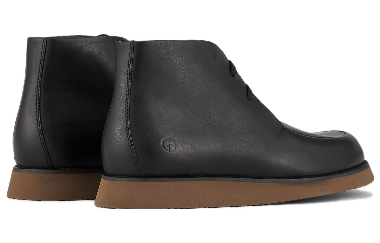 Purchase Emporio Armani Leather Ankle Boot 'Black Drawstring Round Toe' X2M344XF642100002