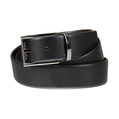 Emporio Armani Leather Belt with Printed Pattern - 3.5cm. Y4S071-YKL1J-88443
