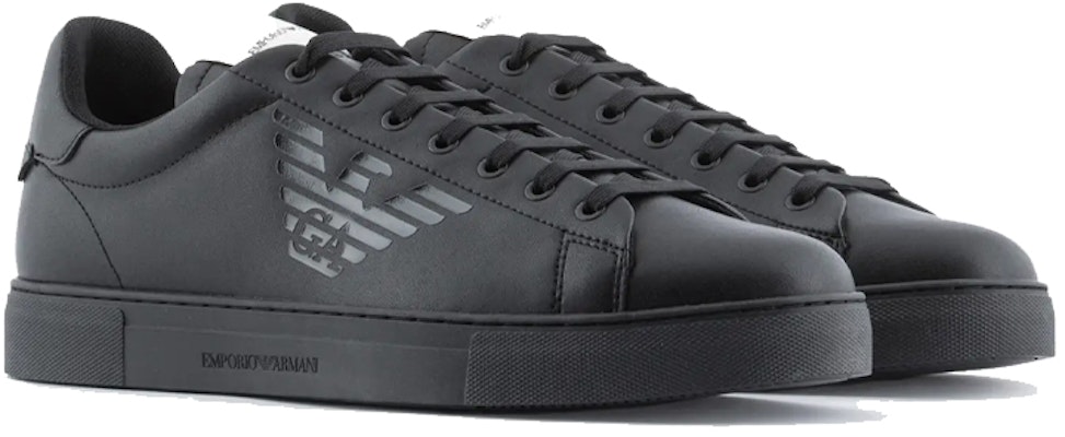 Emporio Armani Kulit Hitam 'Logo Elang Mengkilap' X4X554XF66300553 Order Emporio Armani Kulit Hitam 'Logo Elang Mengkilap' X4X554XF66300553