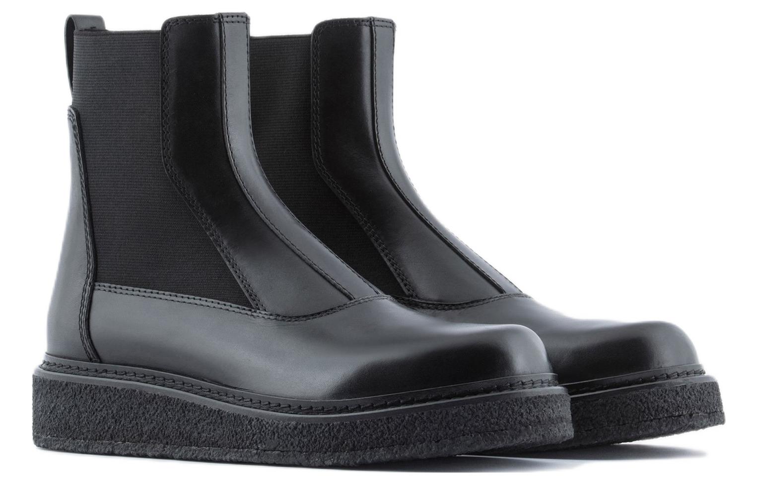 Emporio Armani Leather Chelsea Boots 'Black' 圖 2