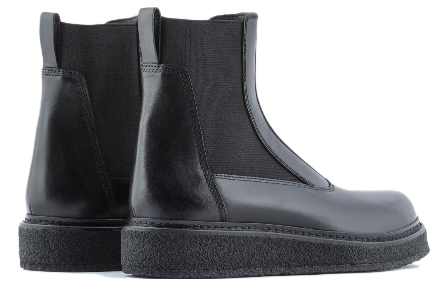 Emporio Armani Leather Chelsea Boots 'Black' 圖 3