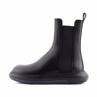 Emporio Armani Leather Chelsea Boots 'Black'