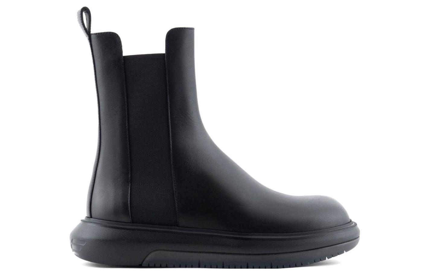 Emporio Armani Leather Chelsea Boots 'Black' 圖 2