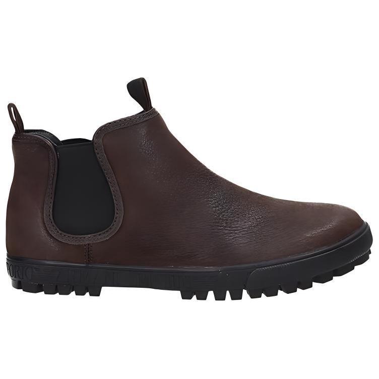 Order Emporio Armani Sepatu Bot Chelsea Kulit 'Coklat' X4Z009XC44200003