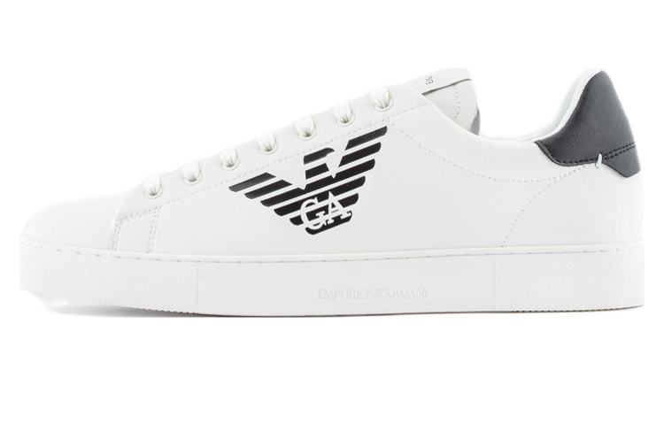 Emporio Armani Leather Eagle Print Lace-Up 'Black and White' X4X554XF663100230