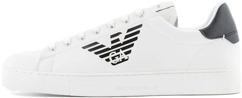 Emporio Armani Leather Eagle Print Lace-Up 'Black and White' X4X554XF663100230 Emporio Armani Leather Eagle Print Lace-Up 'Black and White' X4X554XF663100230