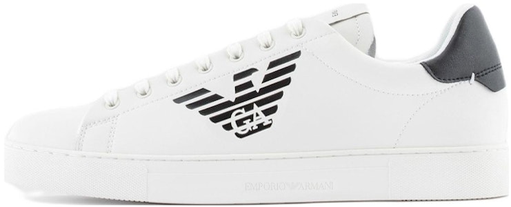 エンポリオ アルマーニ レザー イーグル レースアップ (黒/白) X4X554XF663100230 Buy エンポリオ アルマーニ レザー イーグル レースアップ (黒/白) X4X554XF663100230