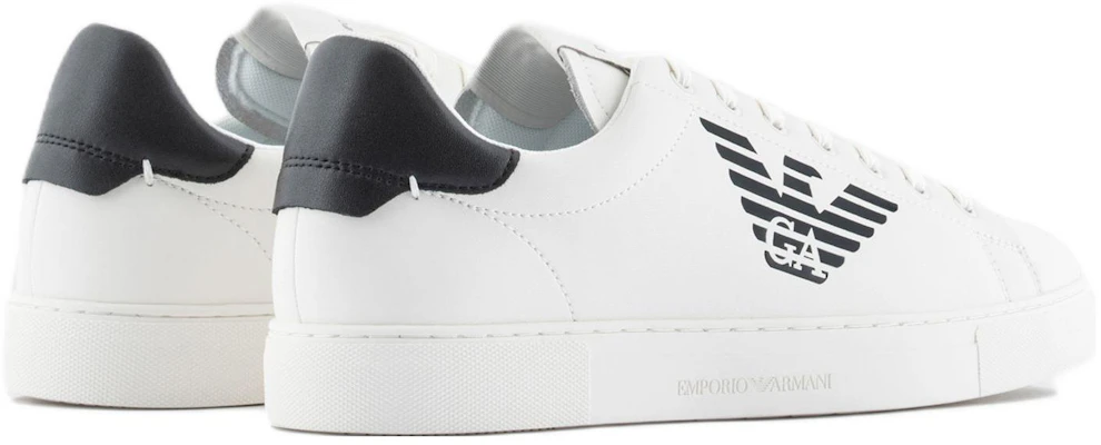 Emporio Armani Leather Eagle Print Lace-Up 'Black and White' X4X554XF663100230 Shop Emporio Armani Leather Eagle Print Lace-Up 'Black and White' X4X554XF663100230