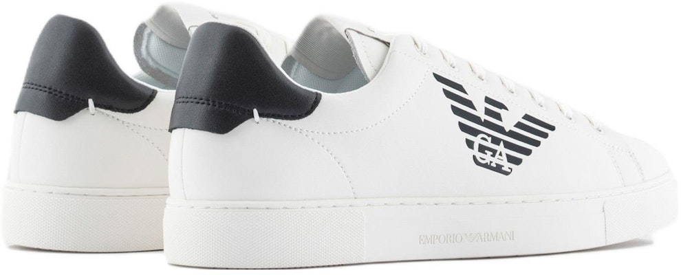 Emporio Armani Leather Eagle Print Lace-Up 'Black and White' X4X554XF663100230 Shop Emporio Armani Leather Eagle Print Lace-Up 'Black and White' X4X554XF663100230