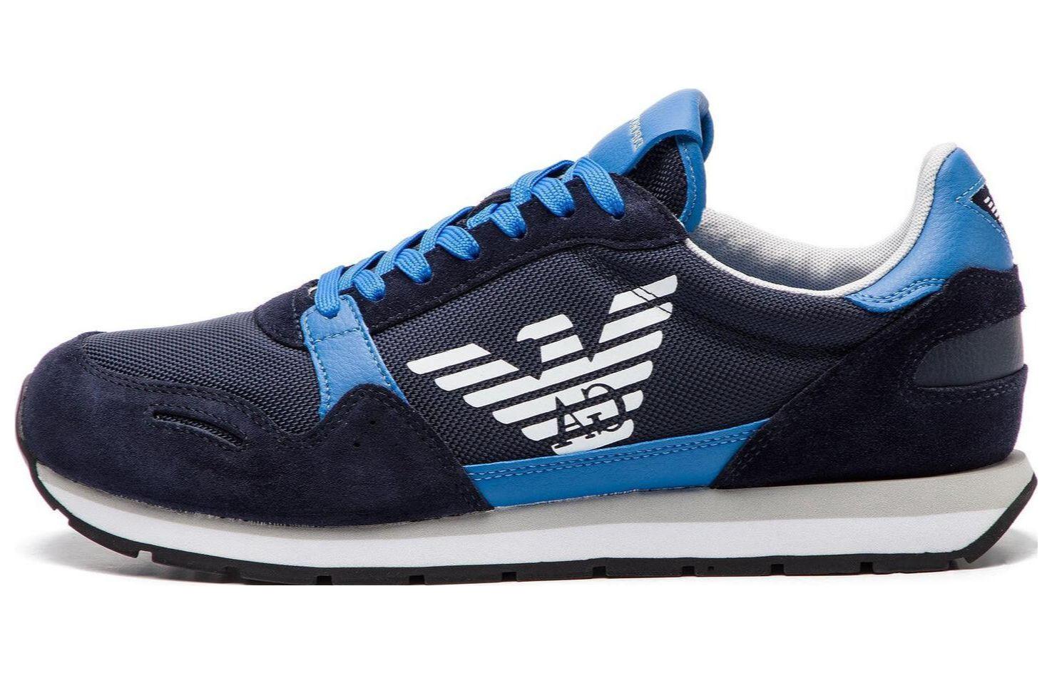 Emporio Armani Leather Fabric Low 'Navy CMFT'