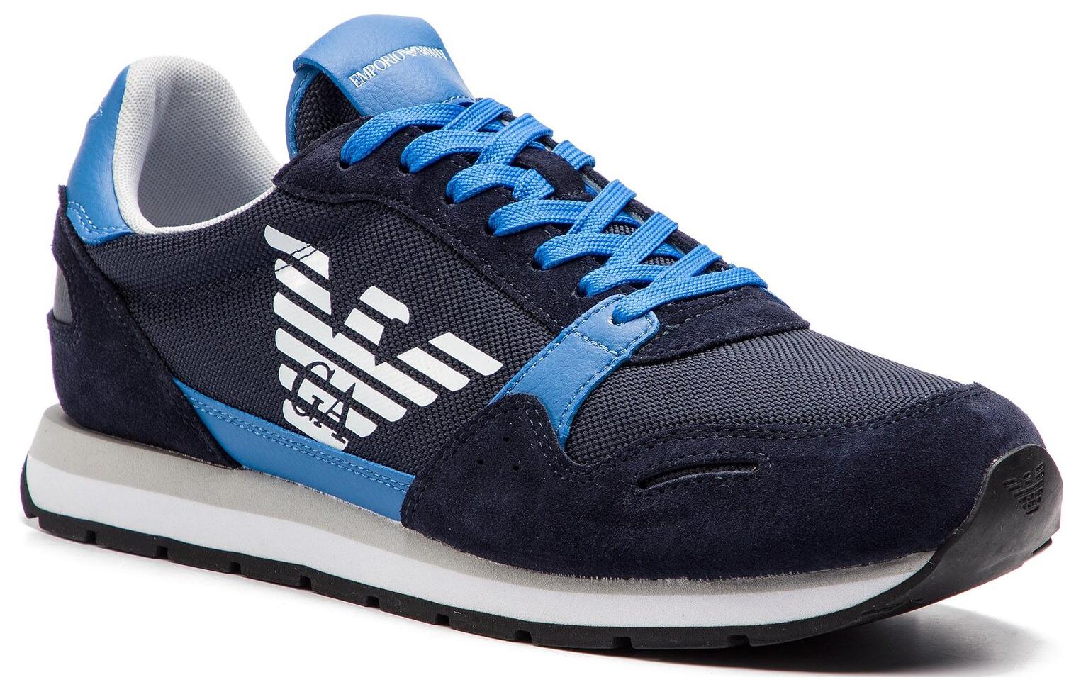 Emporio Armani Leather Fabric Low 'Navy CMFT' 圖 3