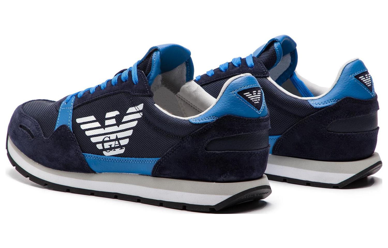 Emporio Armani Leather Fabric Low 'Navy CMFT' 圖 4