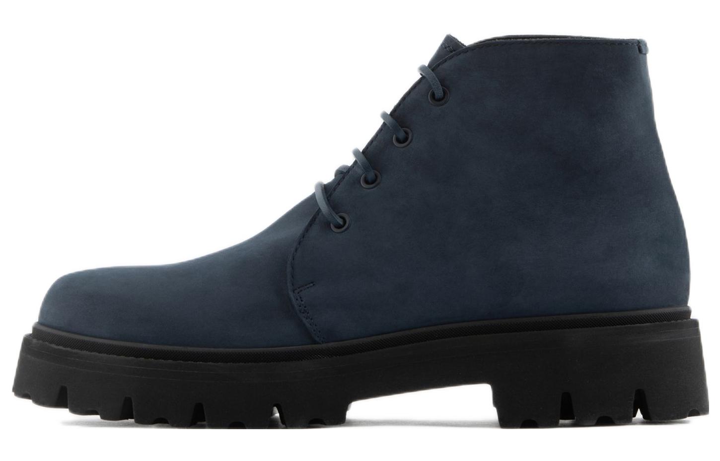 Emporio Armani Leather Lace-Up Ankle Boot 'Navy' X4M373XF645100285